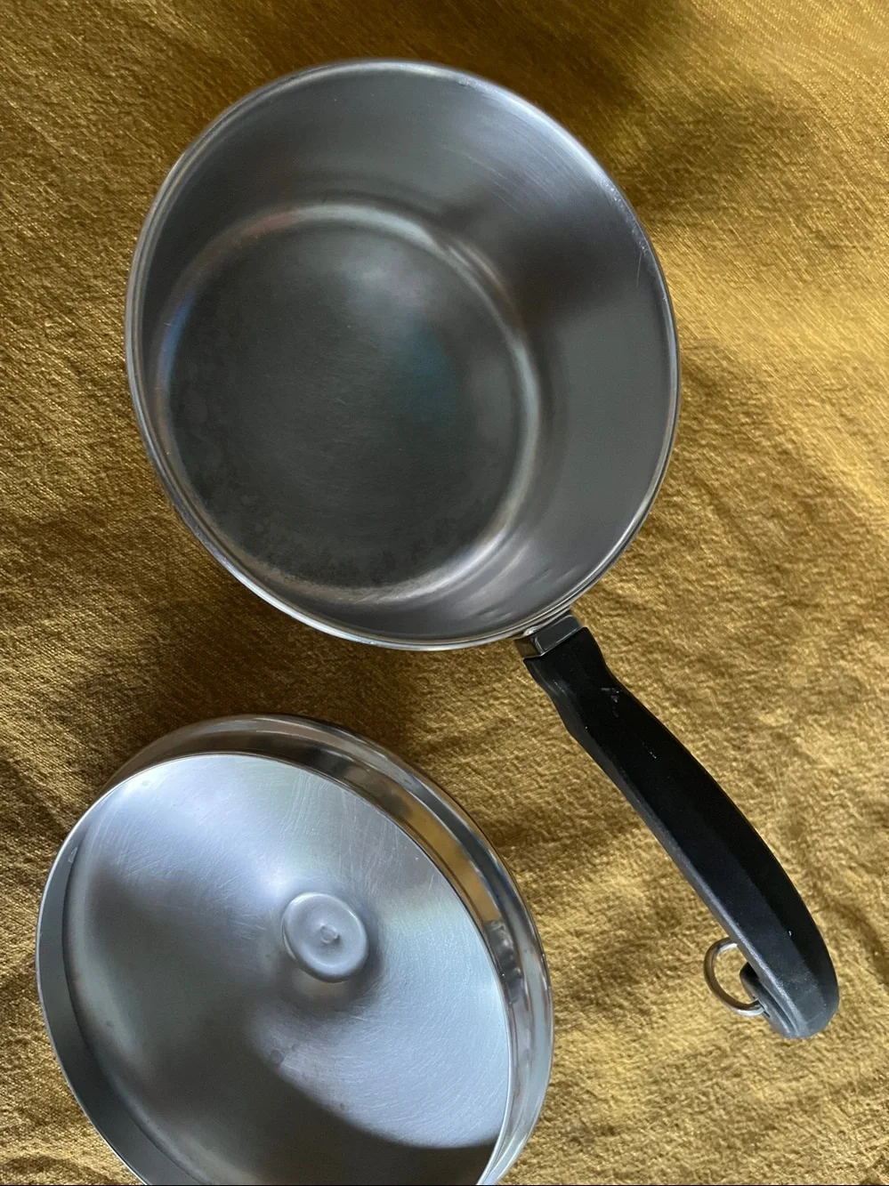 1 qt. Farberware aluminum clad Stainless Steel Saucepan with Black Handle